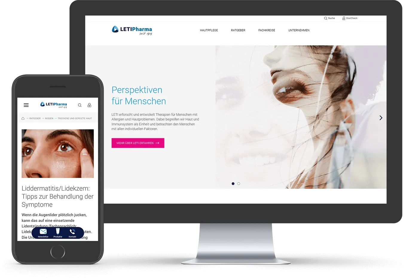 Corporate Website von LETI Pharma